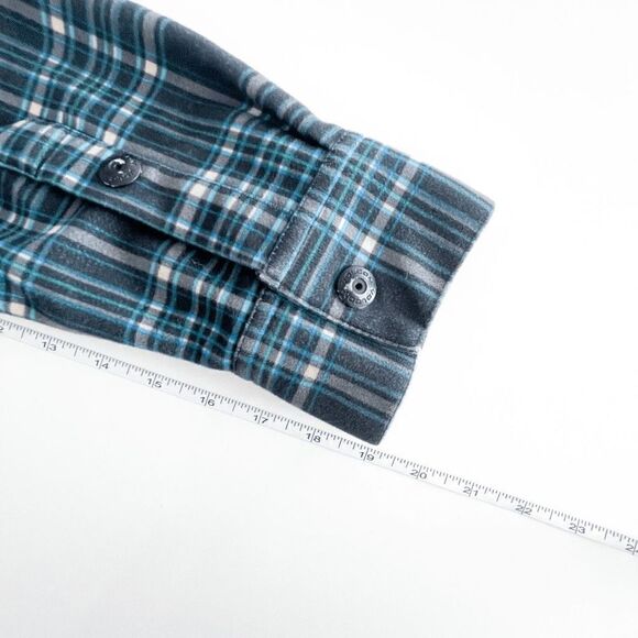 Volcom Mens Long Sleeve Shirt Shacket Plaid Chest Pockets Casual Blue Small - Picture 7 of 8